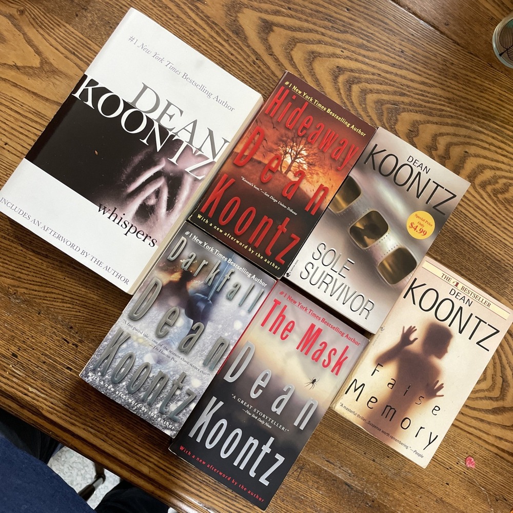 Dean Koontz 6 booksโ 80s 90s copyright paperbacks